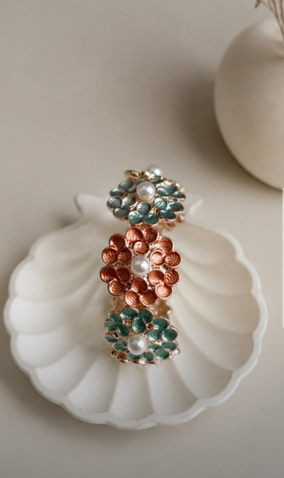 Coral Garden Floral Bracelet.