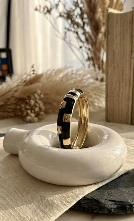 Midnight Enamel AntiTarnish Kada
