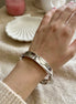 Silver Ribbon Twist Kada.