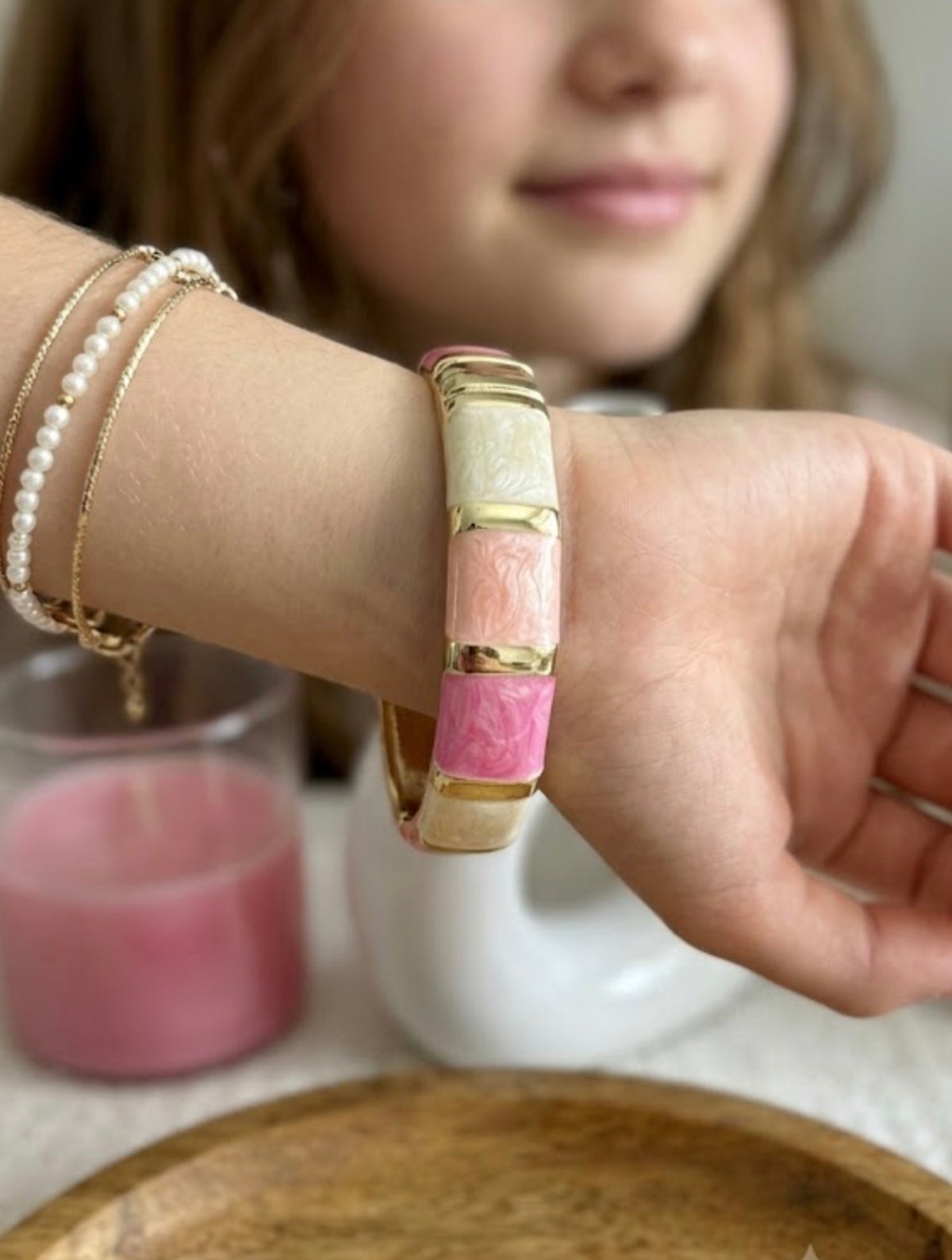 Cotton Candy Enamel Kada