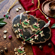 Emerald Blossom Festive Necklace Set