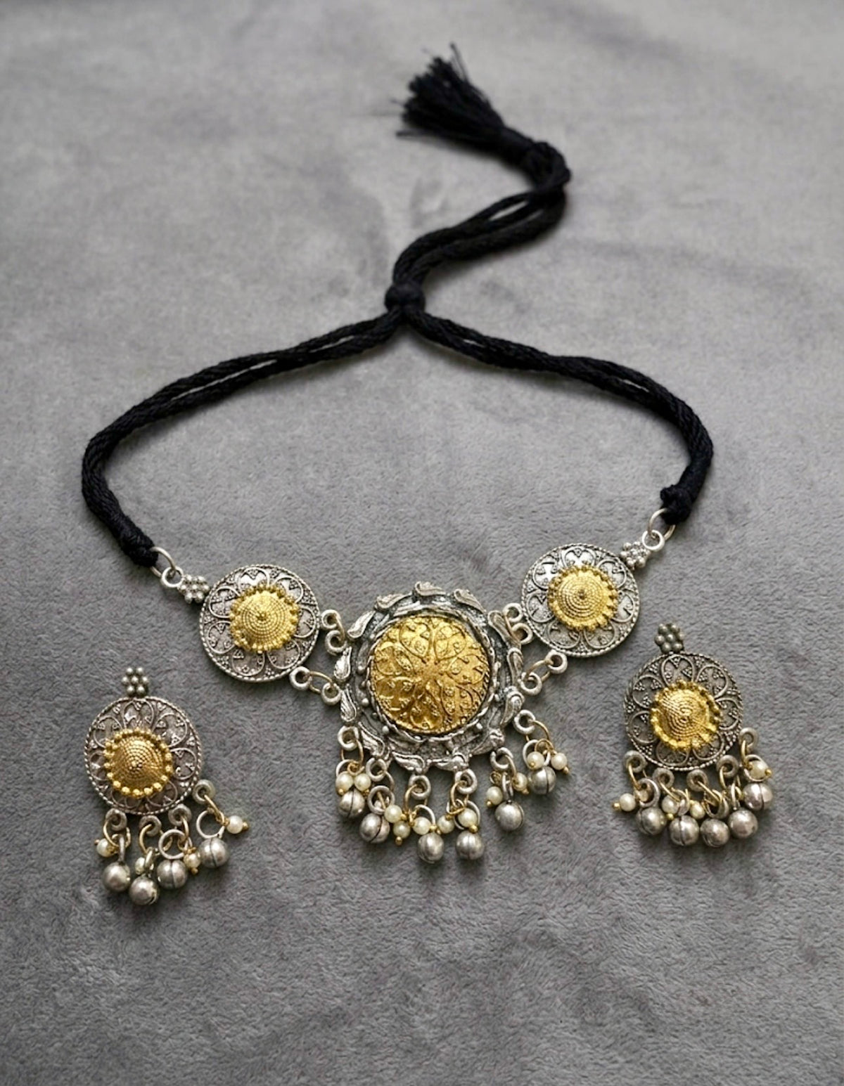 Golden Sunflower Choker Set