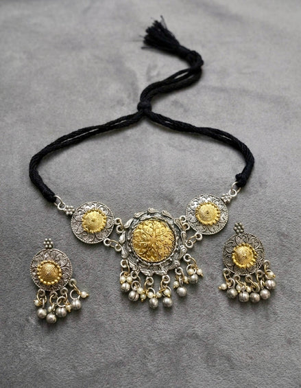 Golden Sunflower Choker Set