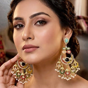Rainbow Chandbali Jhumkis