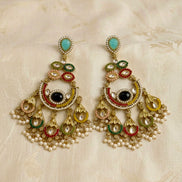 Rainbow Chandbali Jhumkis