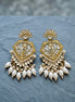 Ivory Blossom Sheild Earing
