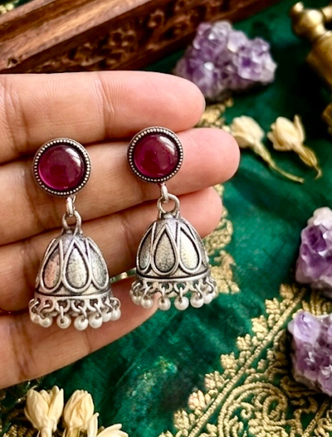 The Plum Berry Jhumkis