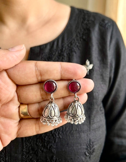 The Plum Berry Jhumkis