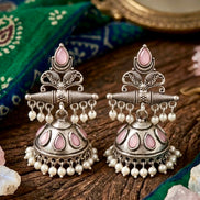 Oxidised Silver Jhumki