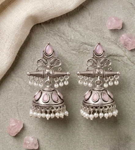 Oxidised Silver Jhumki