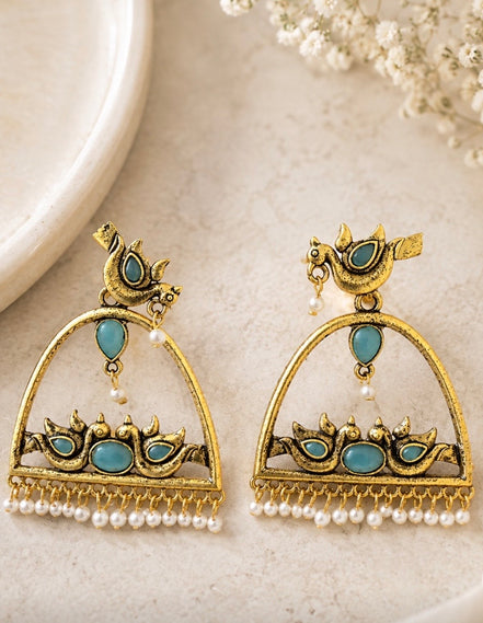 Turquoise Meadow Dangler Earrings
