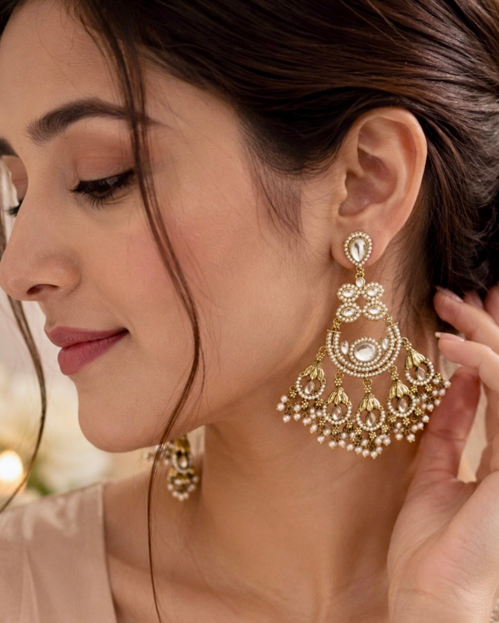 The Ivory Pearl Chandbali