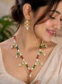 Gold-Plated Kundan and Seed Pearl light weight neacklace set