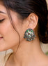Oxidised Silver Kashmiri-Style Multi-Stone Stud