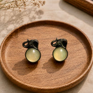 Oxidized Elephant-Head Stud