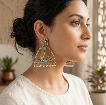 Turquoise Meadow Dangler Earrings