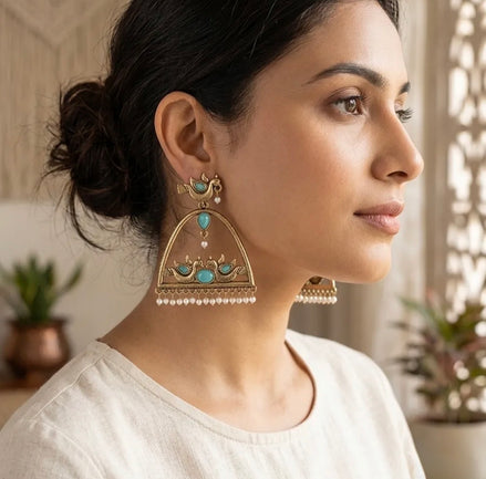 Turquoise Meadow Dangler Earrings