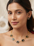 Black Enamel Lotus Choker Set