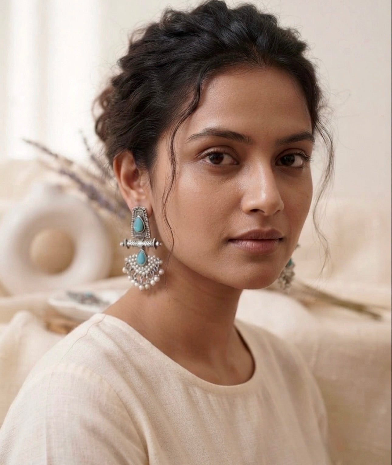 Firoza Ghungroo Earrings
