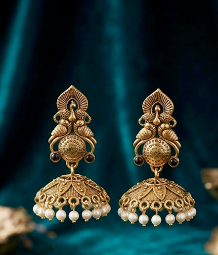 Mayur Black Pankh Jhumka