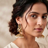 Mayur Black Pankh Jhumka