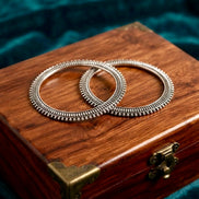 Zenia Multi-Wrap Oxidised Kada (Set Of 2)