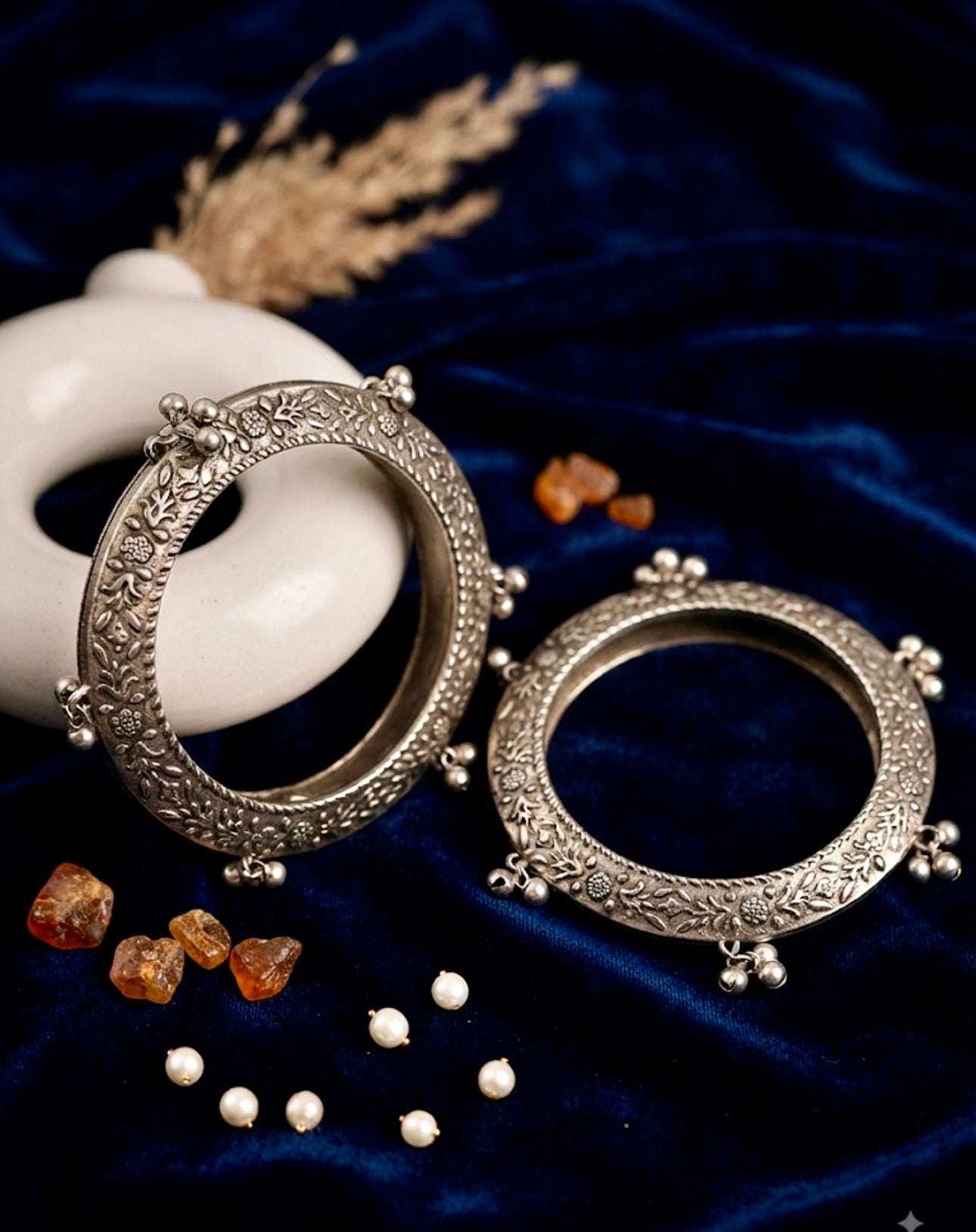 Vrinda Ghungroo Oxidised kada