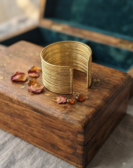 Aura Multi-Wire Golden Bracelet