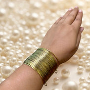Aura Multi-Wire Golden Bracelet