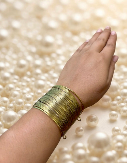 Aura Multi-Wire Golden Bracelet