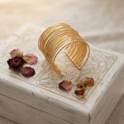 Aura Multi-Wire Golden Bracelet