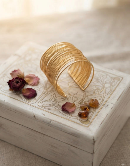 Aura Multi-Wire Golden Bracelet