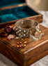 Zoya Mirror-Work Golden Silver CUFF