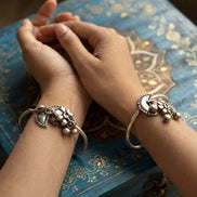 Meera Ghungroo Oxidised Openable Kada Set Of 2