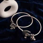 Meera Ghungroo Oxidised Openable Kada Set Of 2