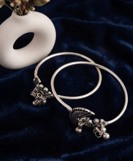 Meera Ghungroo Oxidised Openable Kada Set Of 2