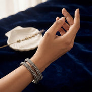 Zenia Multi-Wrap Oxidised Kada (Set Of 2)