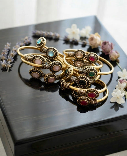 "Meera" Golden Cuff