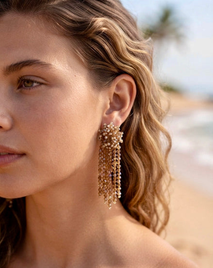 Amber Dewdrop Earrings