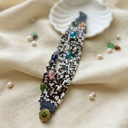 Midnight Mosaic Multi-Strand Beaded Bracelet