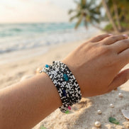 Midnight Mosaic Multi-Strand Beaded Bracelet
