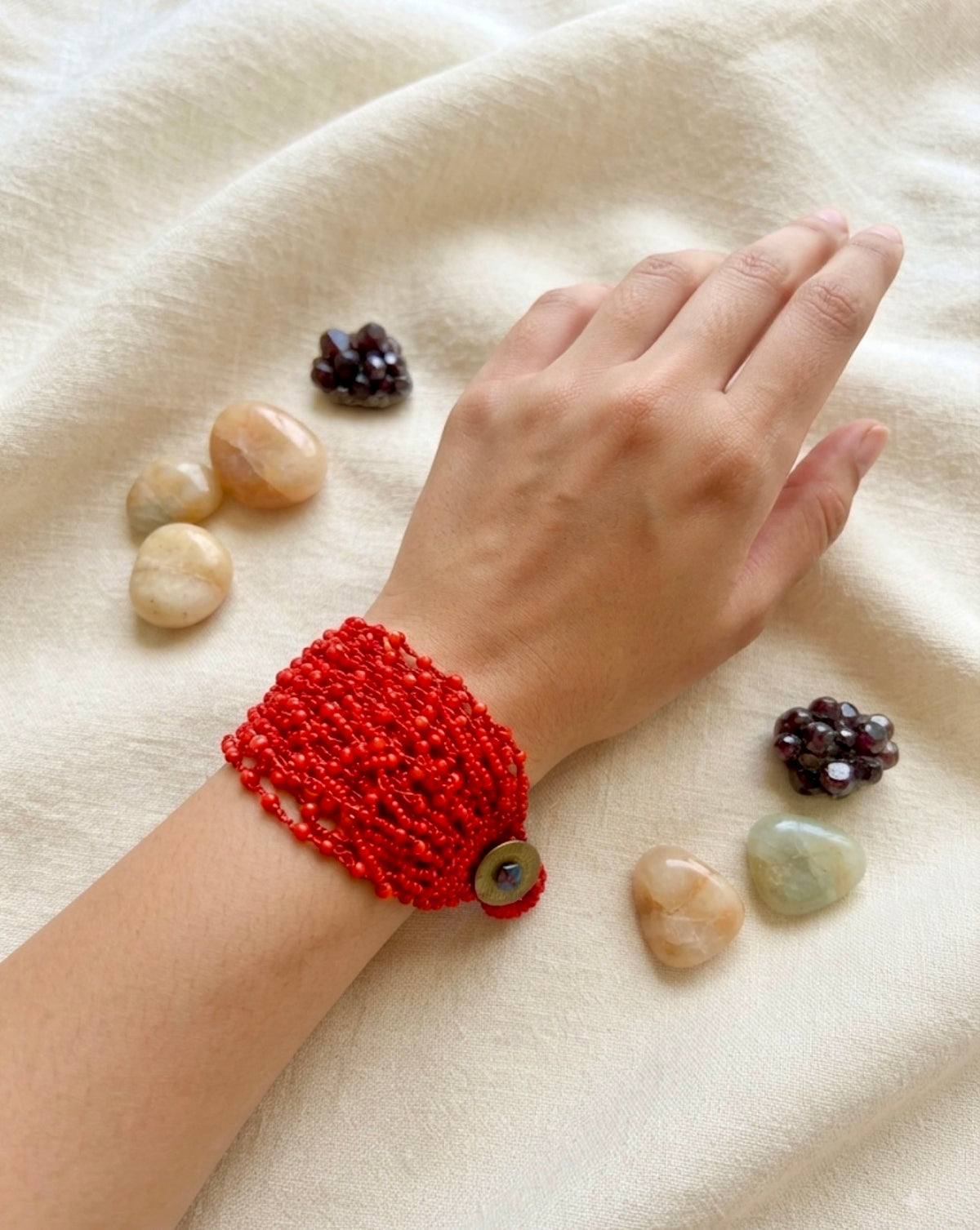 MooseRed Multi-Strand Beaded Bracelet