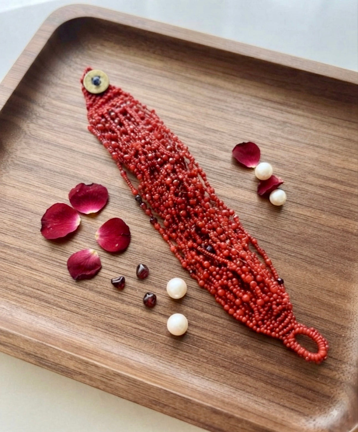 MooseRed Multi-Strand Beaded Bracelet