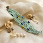Sage Multi-Strand Gem Bracelet