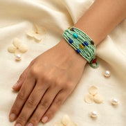 Sage Multi-Strand Gem Bracelet
