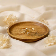 Golden Jasmine Matte Gold Triple-Wire Floral Cuff
