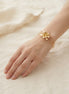 Golden Jasmine Matte Gold Triple-Wire Floral Cuff