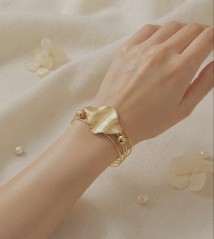 Golden Rhombus Open Cuff