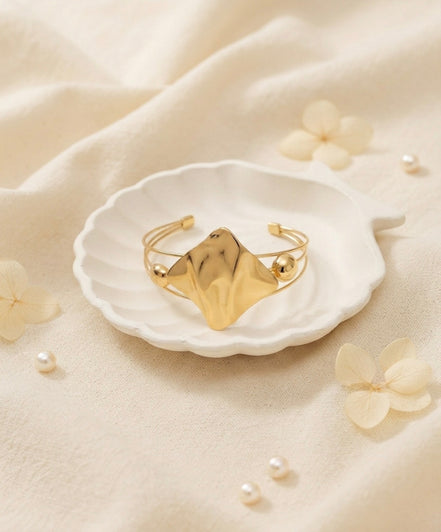 Golden Rhombus Open Cuff