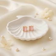 Blush Quartz Studs